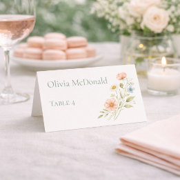 Guest Name Event Wildflower Garden Place Card