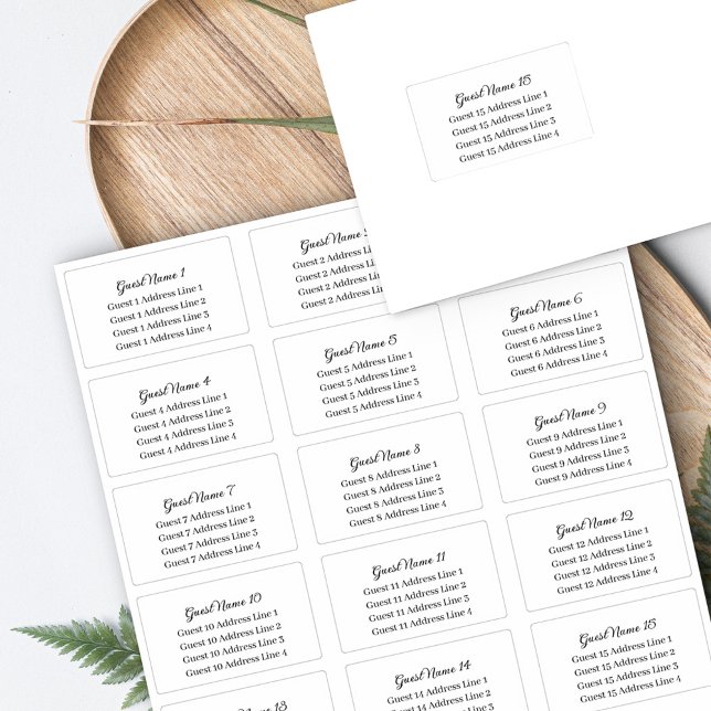 Guest Name Script and Serif Address 15 Invitations (Creator Uploaded)