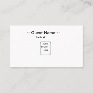 Guest Name Table Place Card