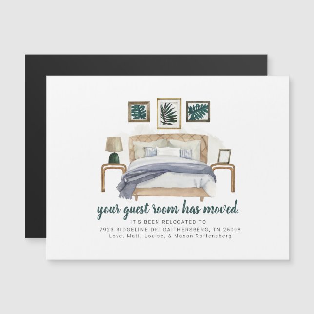 Guest Room Moved Boho Chic Bedroom Moving Address (Front/Back)