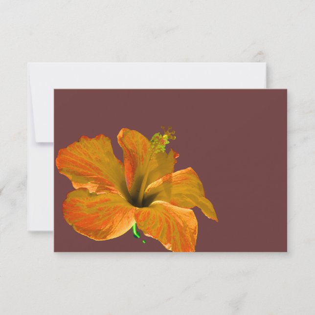 Guest RSVP Wedding Reply Card Autumn Colours (Front)