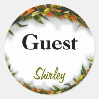 Guest speaker  Name tag sticker template