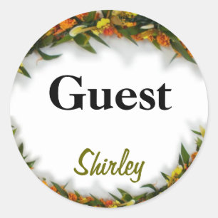 Guest speaker  Name tag sticker template