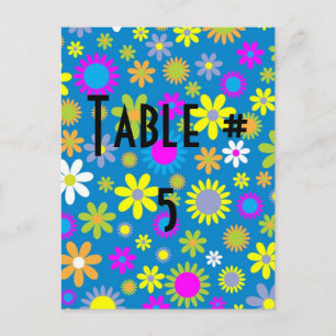 Guest Table Number Postcard