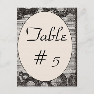 Guest Table Number Postcard