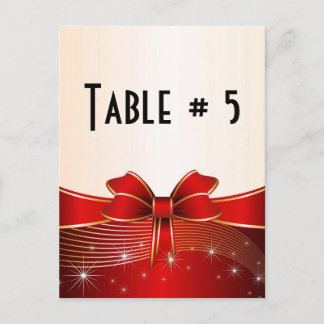 Guest Table Number Postcard