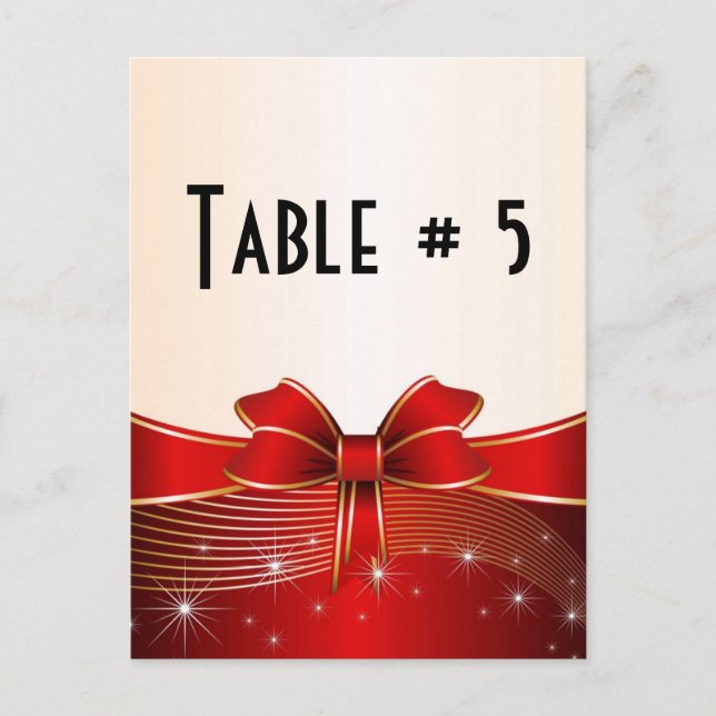 Guest Table Number Postcard (Front)