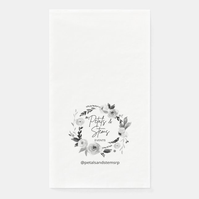 Guest Towel Napkins with Wedding Logo (Front)