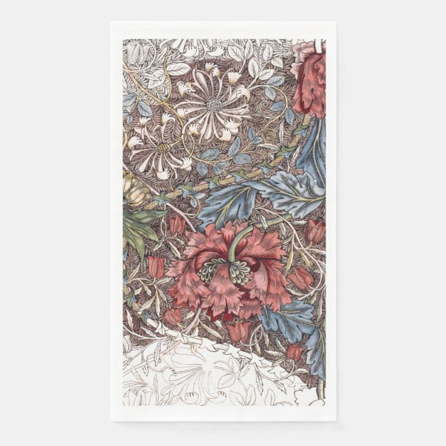 GUEST TOWEL : WILLIAM MORRIS : HONEYSUCKLE NAPKIN (Front)