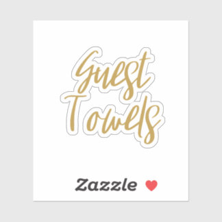 Guest Towels Storage Sticker