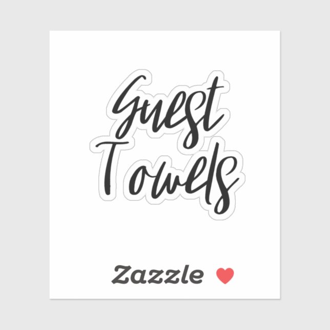 Guest Towels Storage Sticker (Sheet)