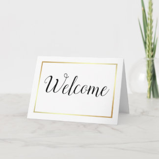 guest vacation welcome check in & out house rules card