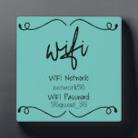 Guest Visitor WIFI information Password Plaque<br><div class="desc">This design was created though digital art. It may be personalised in the area provided by changing the photo and/or text. Or it can be customised by choosing the click to customise further option and delete or change the colour the background, add text, change the text colour or style, or...</div>