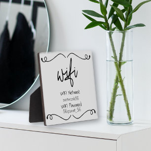 Guest Visitor WIFI information Password Plaque