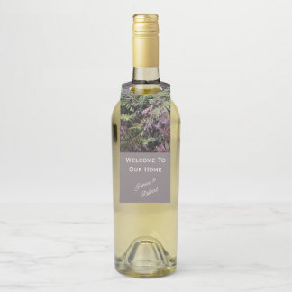 Guest Welcome Vacation Cabin Rental Forest Ferns Bottle Tag