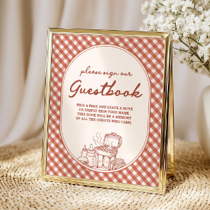 Guestbook  Baby Q BBQ Couples Baby Shower