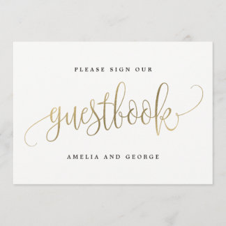 Guestbook Sign - Lovely Calligraphy Invitation