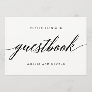 Guestbook Sign - Modern Script Invitation