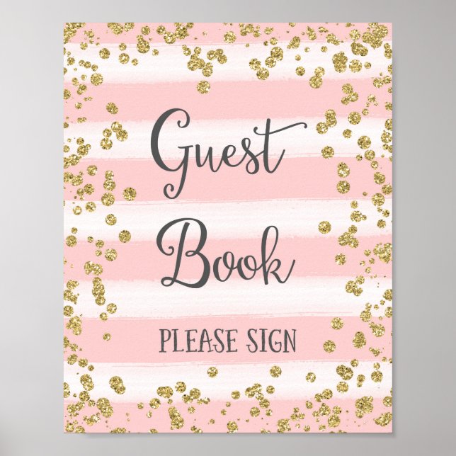 Guestbook Wedding Poster Print (Front)
