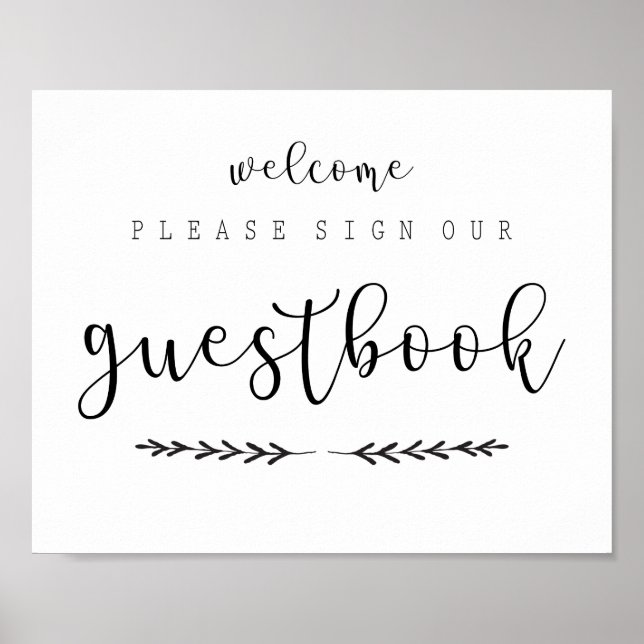 Guestbook Wedding Sign (Front)