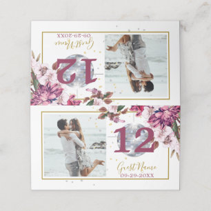 Guests Gold Disco Elegant Photo Table Number Place Card