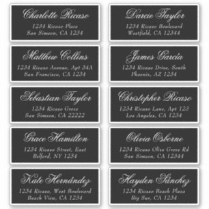 Guests Names Address Personalized Shipping Label