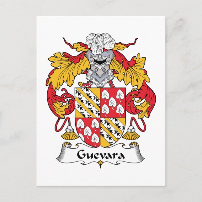 Guevara Family Crest Postcard (Front)