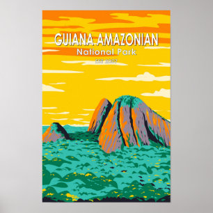 Guiana Amazonian National Park Vintage Poster