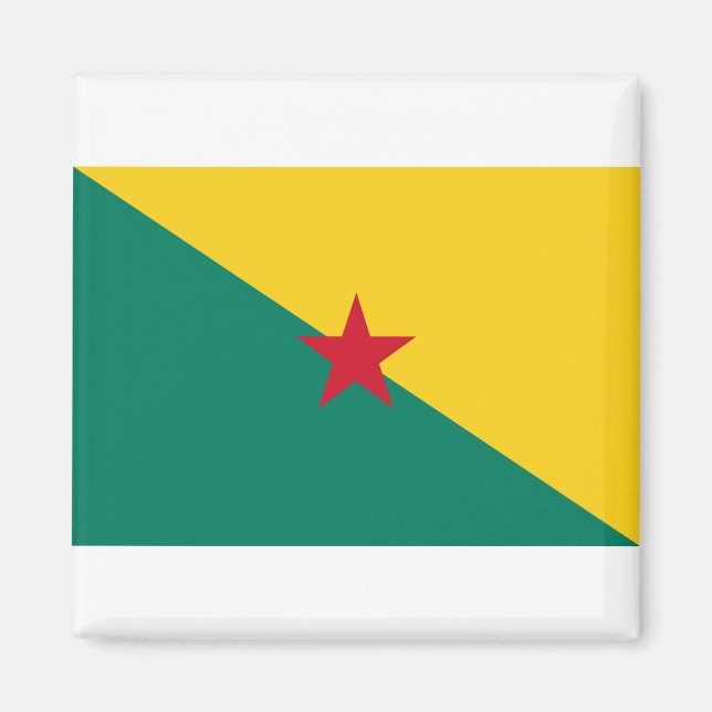 Guiana - Drapeau de la Guyane Flag Magnet (Front)