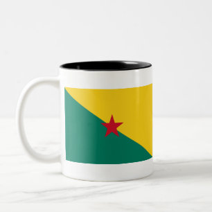 Guiana - Drapeau de la Guyane Flag Two-Tone Coffee Mug