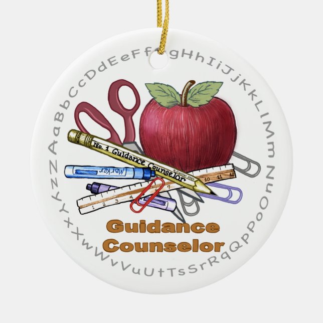 Guidance Counselor Ceramic Tree Decoration (Front)