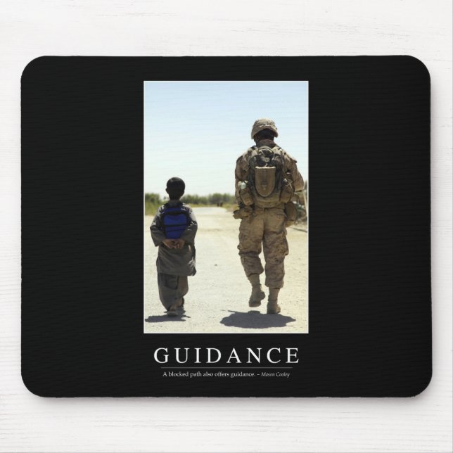 Guidance: Inspirational Quote Mouse Pad (Front)