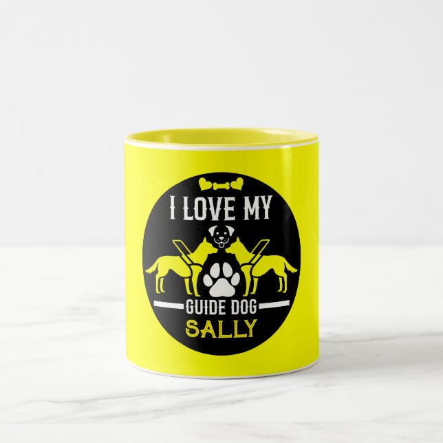 Guide Dog Gifts Two-Tone Coffee Mug (Center)