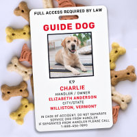 Guide Dog Service Dog Photo ID Badge