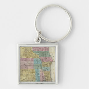 Guide Map of Chicago Key Ring