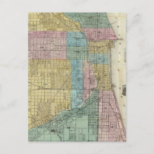 Guide Map of Chicago Postcard