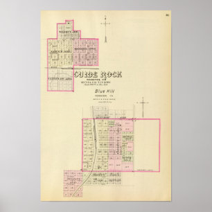 Guide Rock and Blue Hill, Nebraska Poster