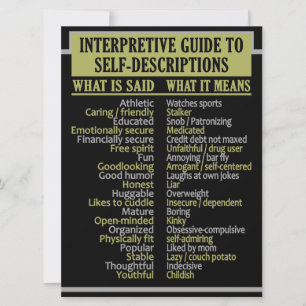 GUIDE TO SELF-DESCRIPTIONS announcement