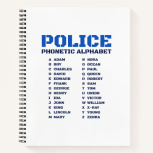 Guide to the Police Phonetic Alphabet Notebook