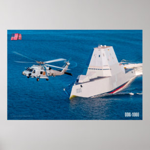 GUIDED-MISSILE DESTROYER – DDG-1000 POSTER