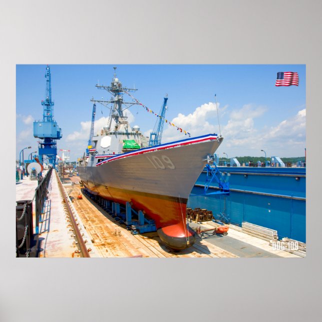 GUIDED-MISSILE DESTROYER – DDG-109 POSTER (Front)