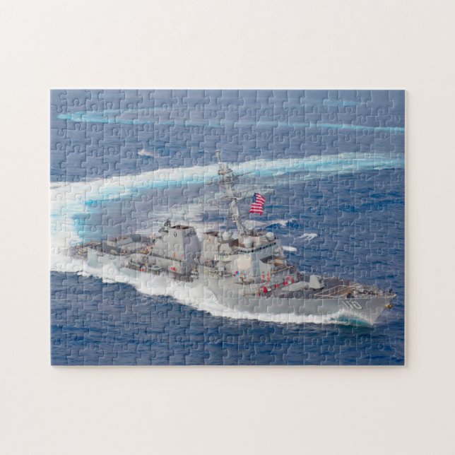GUIDED-MISSILE DESTROYER – DDG-110 (11x14 INCH) Jigsaw Puzzle (Horizontal)