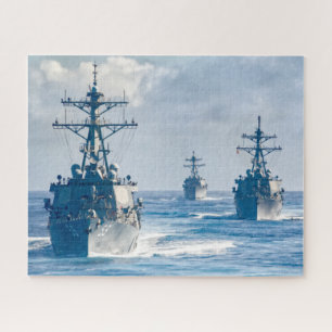 GUIDED-MISSILE DESTROYER – DDG-59 (16x20 INCH) Jigsaw Puzzle