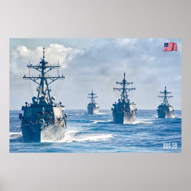 GUIDED-MISSILE DESTROYER – DDG-59 POSTER (Front)