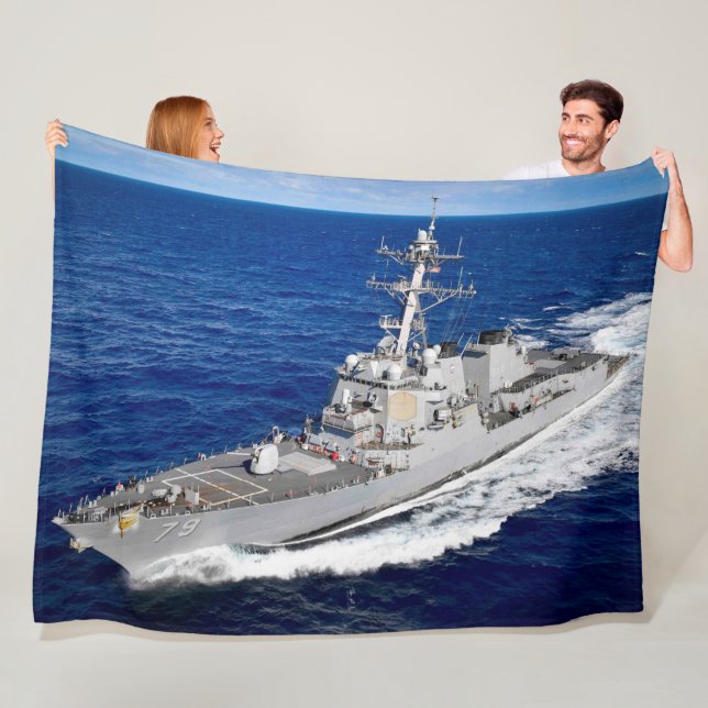 GUIDED-MISSILE DESTROYER – DDG-79 FLEECE BLANKET (In Situ)