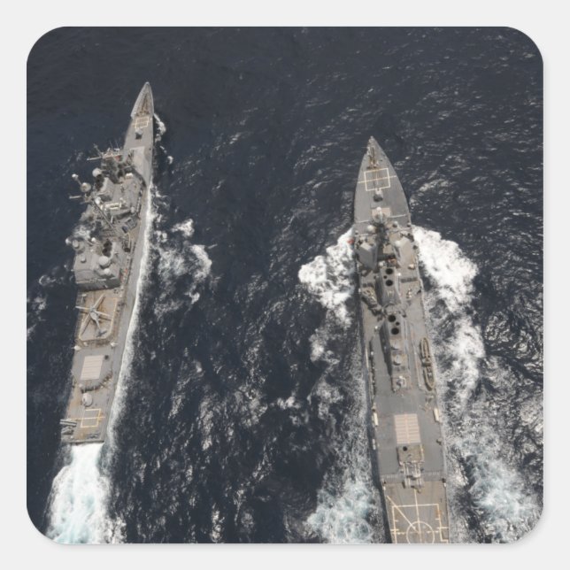 Guided-missile destroyer USS Gridley Square Sticker (Front)