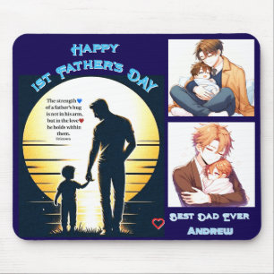 Guiding Light – Father & Child Sunset Mouse Pad