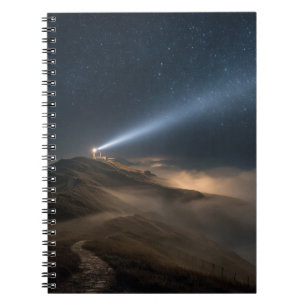 Guiding Light Foggy Starry Path Notebook