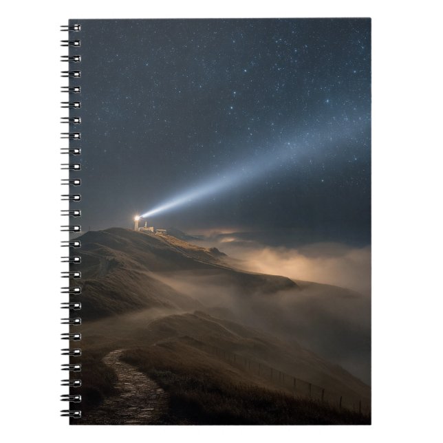 Guiding Light Foggy Starry Path Notebook (Front)