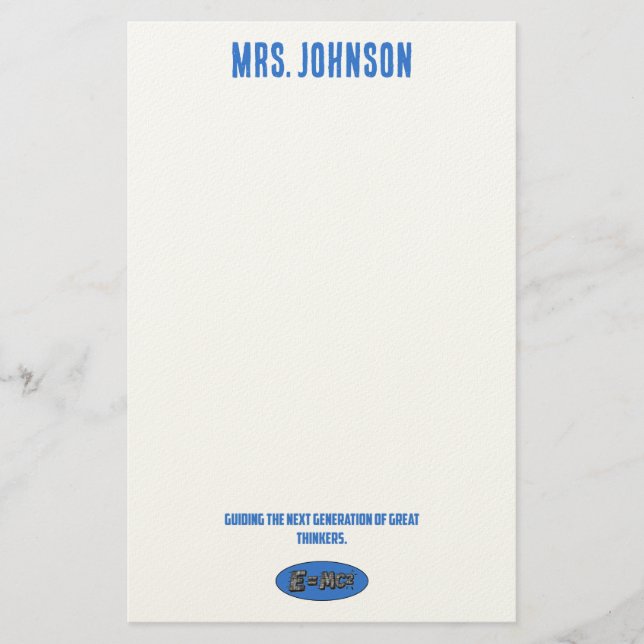 Guiding Next Generation Of Great Thinkers Mentor Stationery (Front)